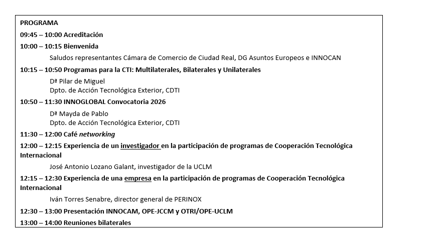 Programa Jornada INNOGLOBAL 2 CR 2026